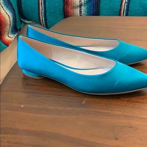 Nine West satin pointy flats